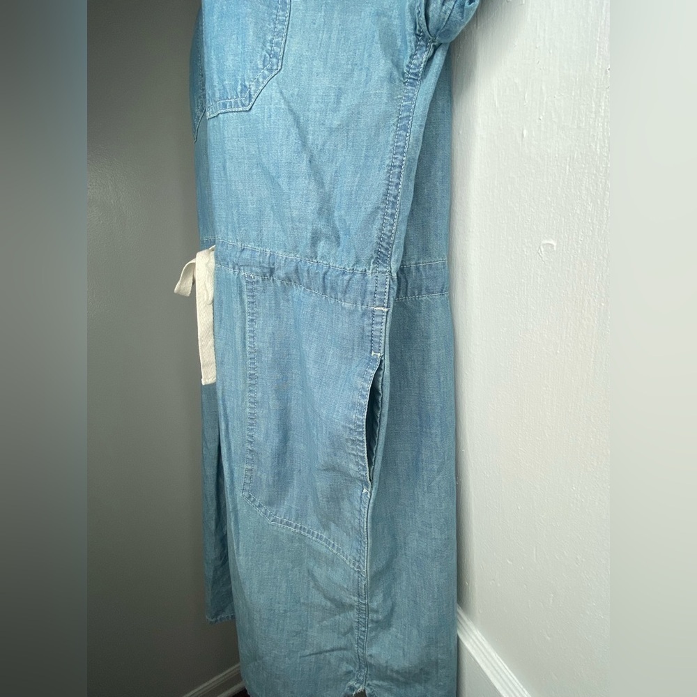 Lauren Ralph Lauren Chambray Short Sleeve Shirtdress 8 - Picture 7 of 8